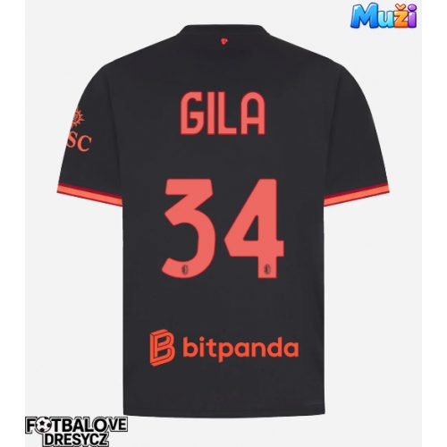 AC Milan Mario Gila #34 Alternativní Dres 2026-27 Krátký Rukáv AC Milan Mario Gila #34 Alternativní Dres 2026-27 Krátký Rukáv